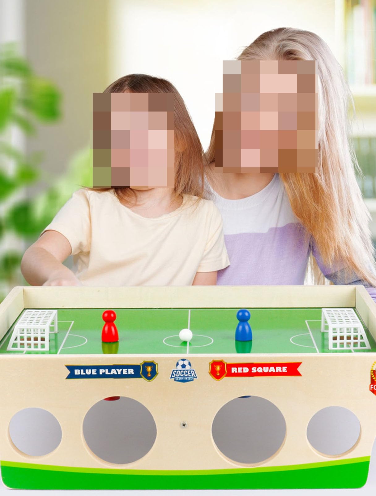 Drewniana gra w piłkarzyki, magnetyczna gra planszowa w piłkę nożną | Gra dla dwóch graczy, zabawka interaktywna dla rodzica i dziecka, konkurencyjna gra w pomieszczeniu