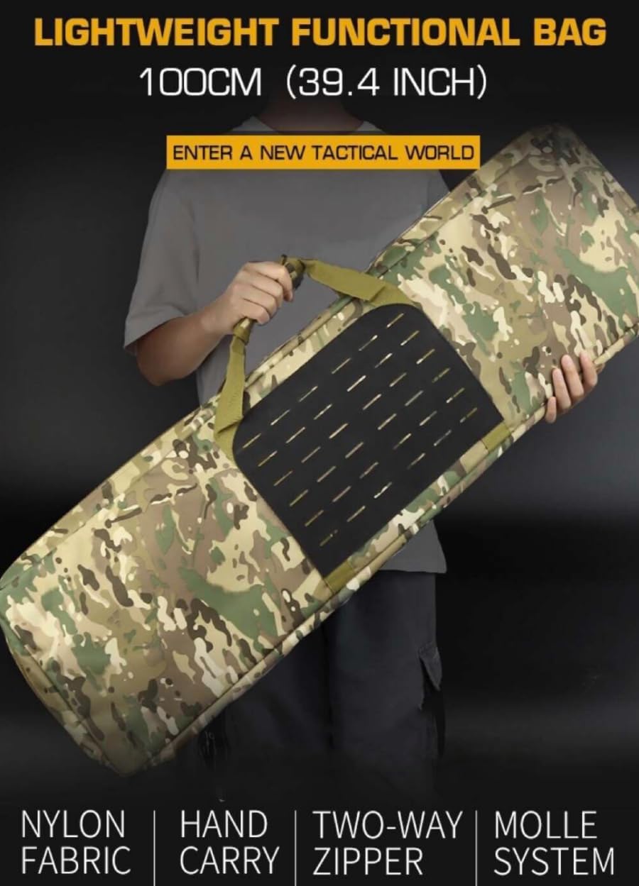 Tactical Bag 39.4 Inch Molle Multifunction Lighweight Carry Bag Hunting Military Shooting Airsoft Paintball Combat Rifle Bags