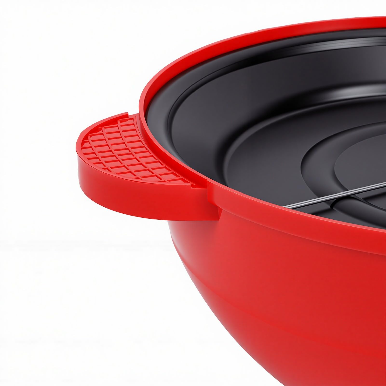 Macchina per Popcorn da 500 W con Agitatore Elettrico Rivestimento Antiaderente da 2,5 Litri per Snack Veloci e Serate di Cinema in 4 Minuti (Spina europea 220 V)