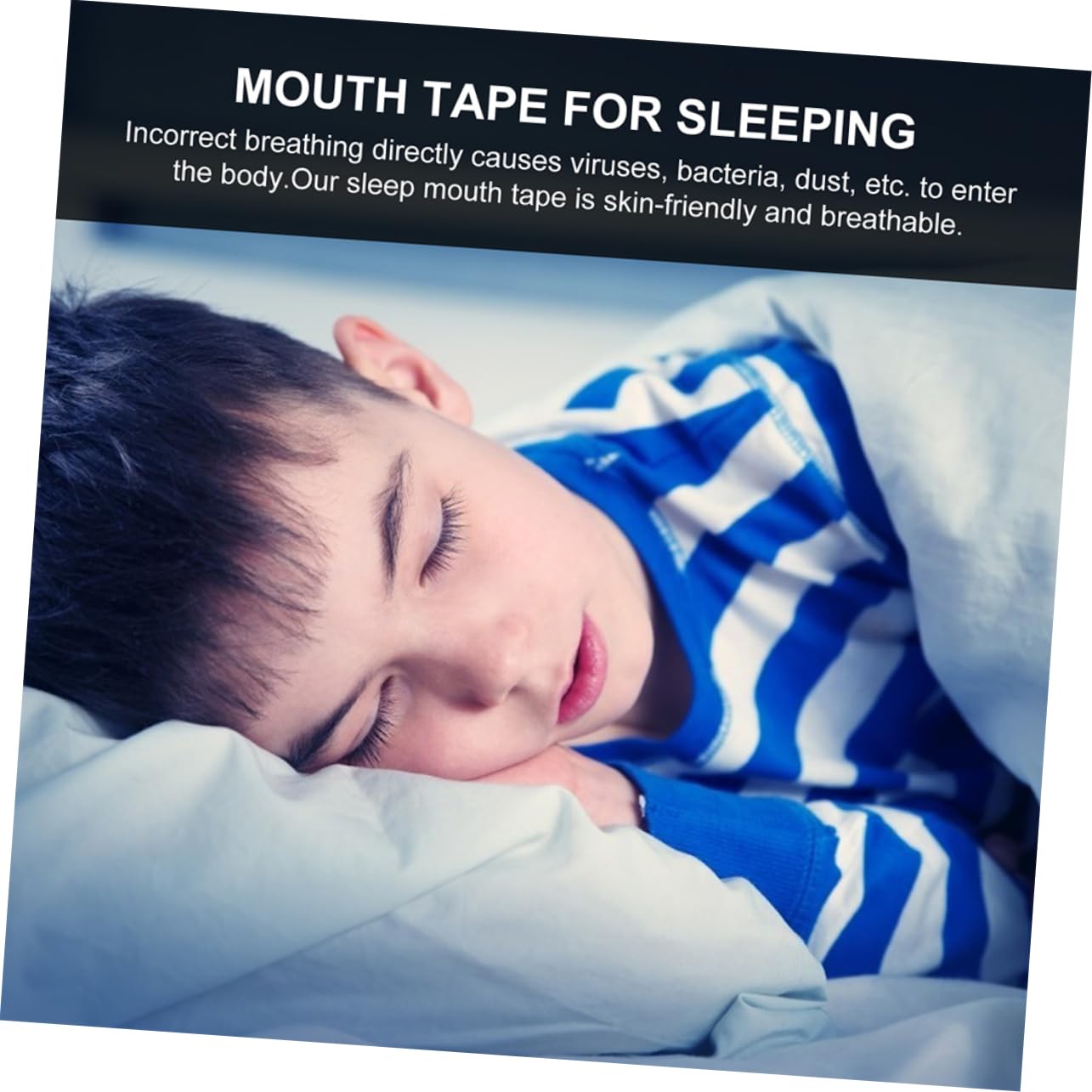 2 Series Parche Para Respirar Por La Boca Pegatina Para Dormir Tira De Dormir Para Pequeños Tira De Respiración Para Dormir Gel De Sílice 2 Paquetes*2