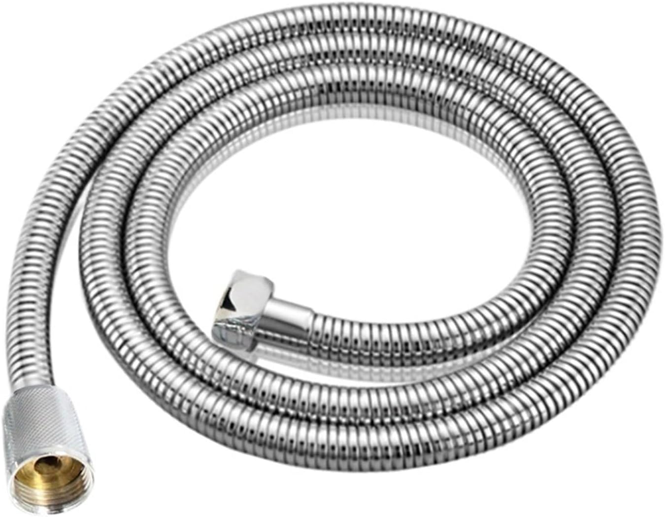 Shower Hose, Stainless Steel Flexible Bathroom Shower Hose Gasket, Washers, Chrome/Black, 1m/1.5m/2m