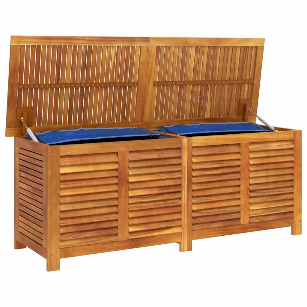 vidaXL Boîte de Rangement de Jardin Persienne, Coffre à Jouets, Meuble de Rangement, Organisateur de Terrasse Cour Patio Extérieur, Bois Acacia