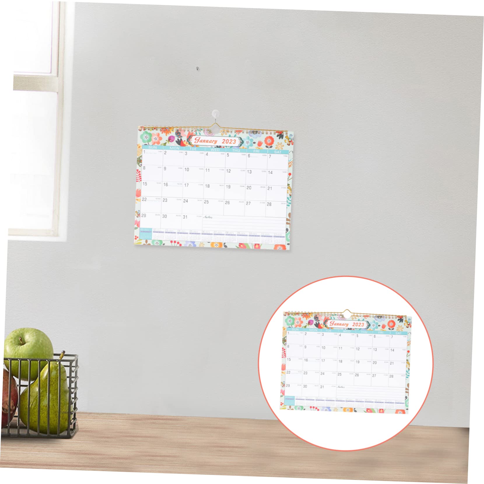 3 Piezas teniendo en el mensual de pared 2022-2023 calendarios cool office calendars mensual en ingles de pared resistente Papel SHINEOFI