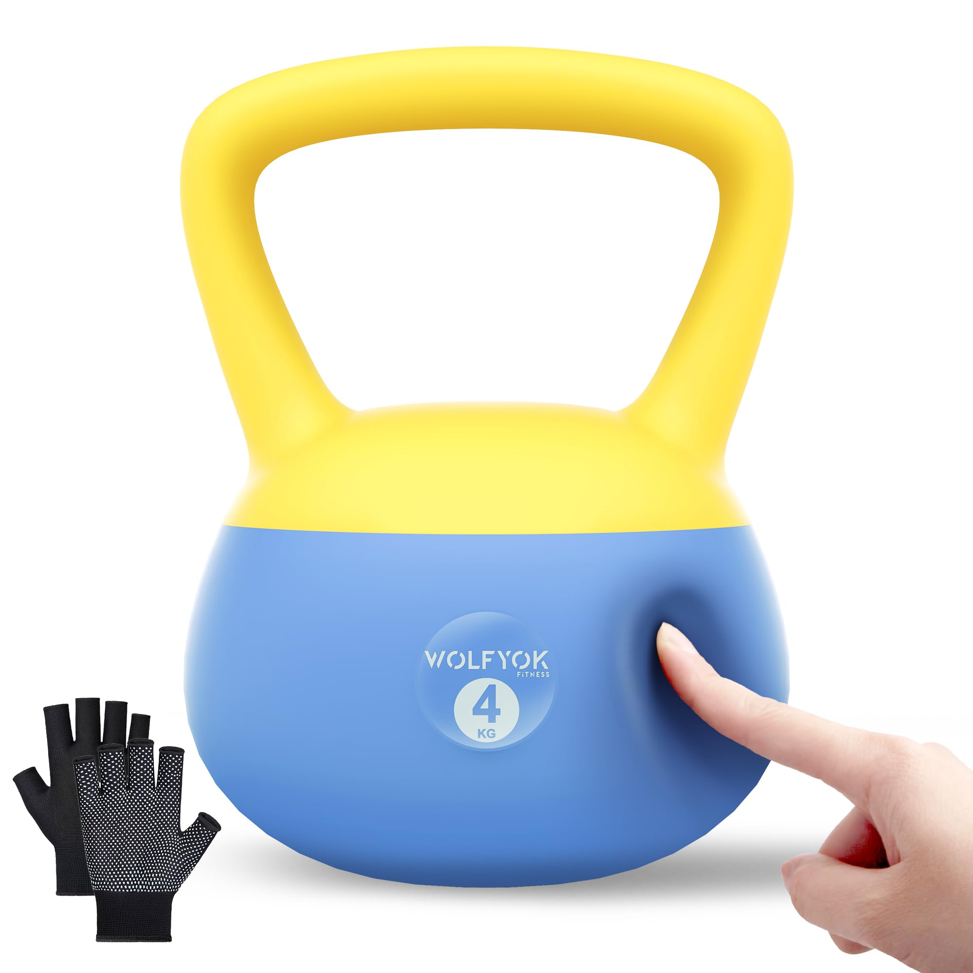 Amazon | ケトルベル ソフト 4kg 6kg 8kg 10kg 滑り止め手袋 【鋼砂 