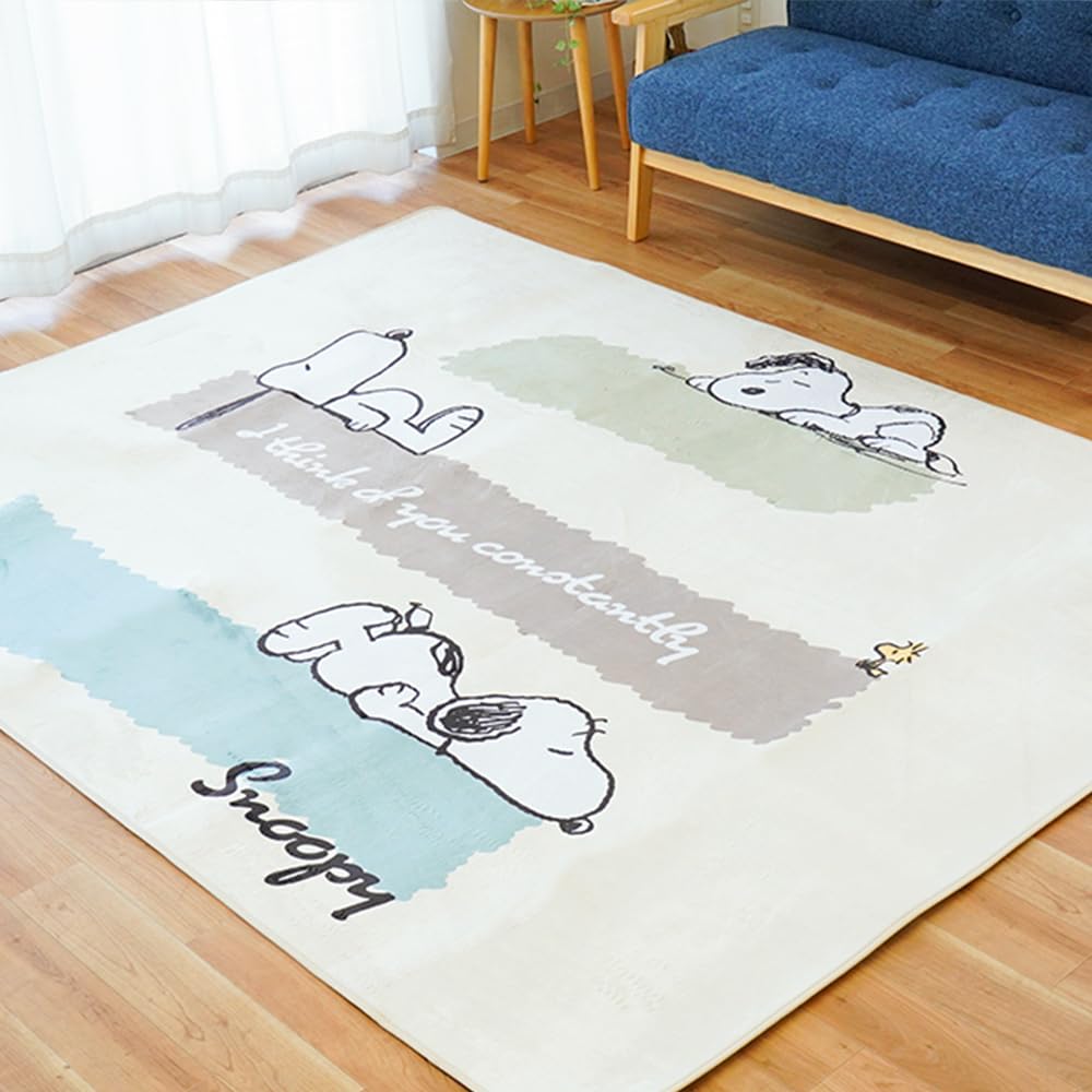 Amazon | スヌーピー ラグマット 3畳 冬 ラグ 長方形 3帖 180×240cm 