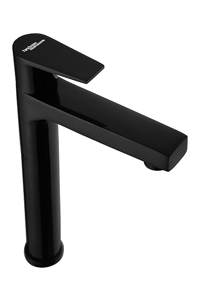 Hindware Italian Collection F360002GRT Element Pillar Cock Tall,Brass with Chrome Black PVD Finish