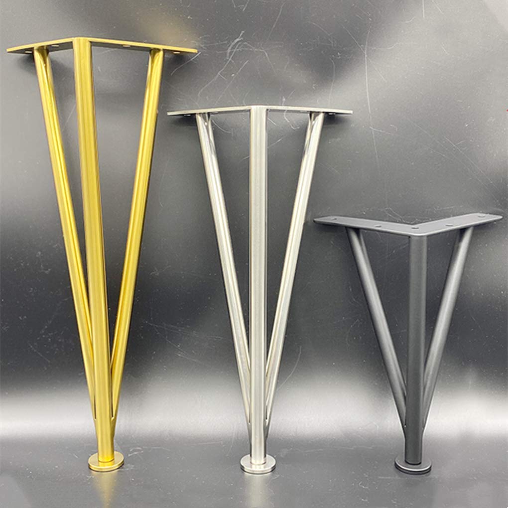 4 Pezzi di mobili Piedini Regolabili in Metallo Gambe per mobili in Acciaio Inox Gambe di Supporto per mobili triangolari Divano Letto mobili Pesanti per Letti, armadi, tavoli e al