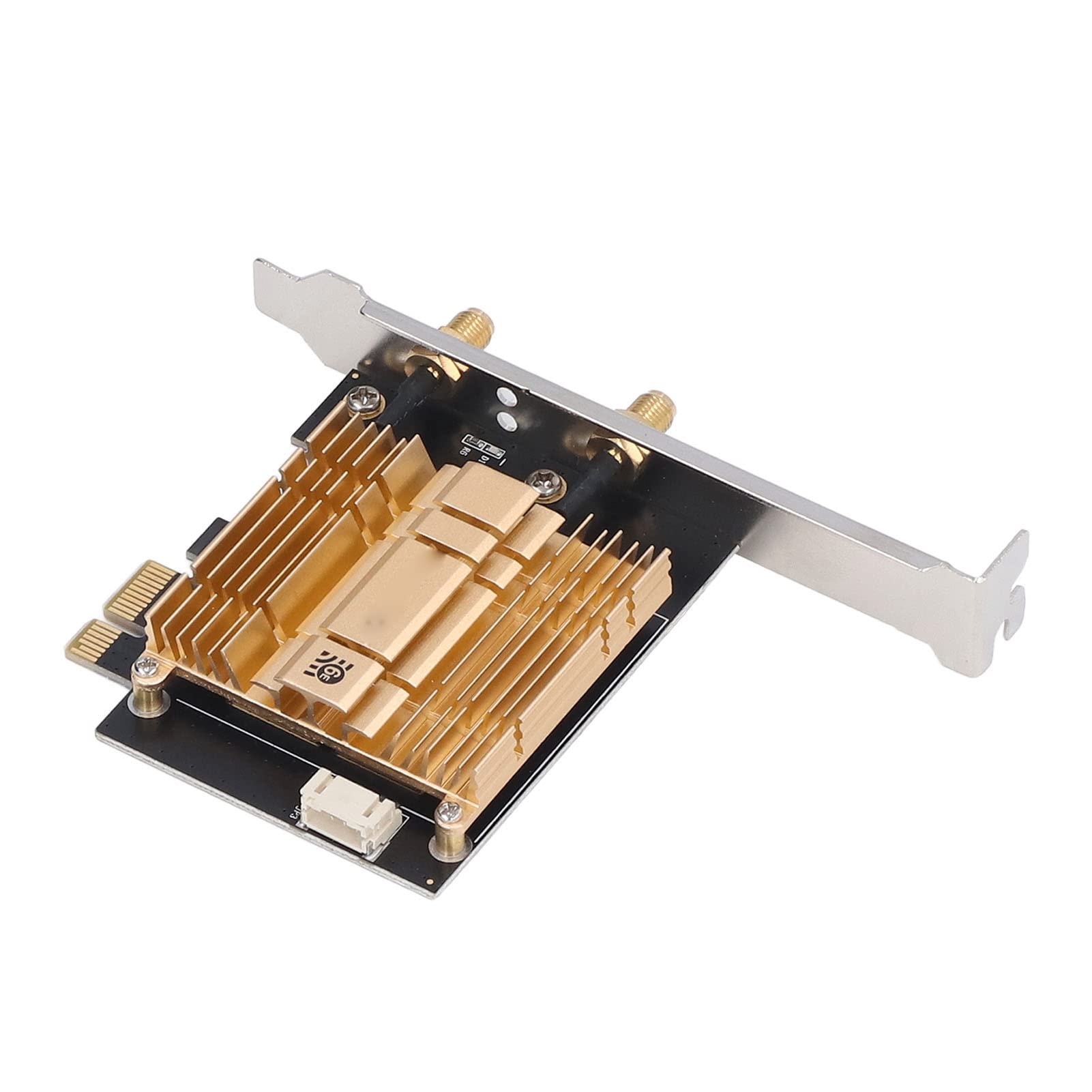Dwuzakresowy Adapter WiFi 6E PCI E z Chipem BT 5.2 AX210 do Komputerów Stacjonarnych, Anteny 2x6dBi
