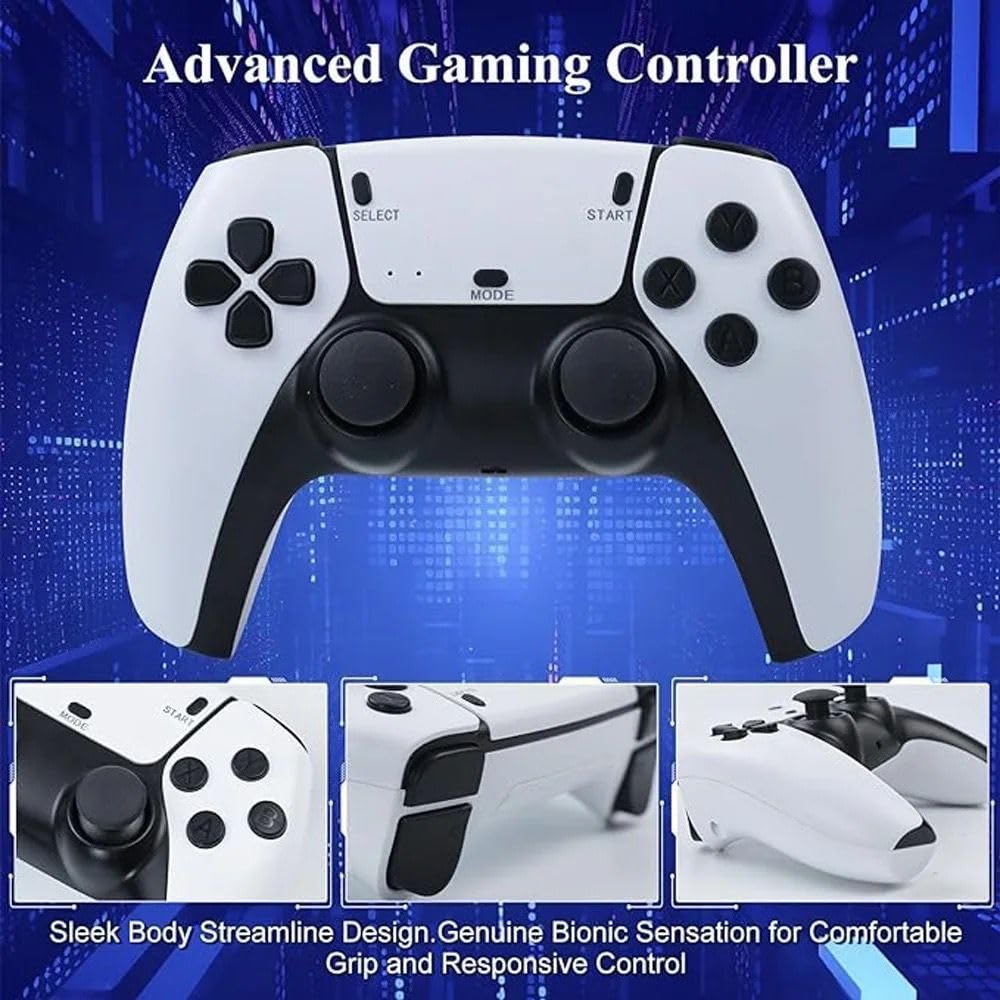 ROTREE Consola de Juegos Retro Inalámbrica, Nueva Versión 2026, Dongle HDMI 4K, 9 Emuladores Incorporados, 20000+ Juegos Preinstalados, 2 Mandos Negros Incluidos (128G 40000Games White)