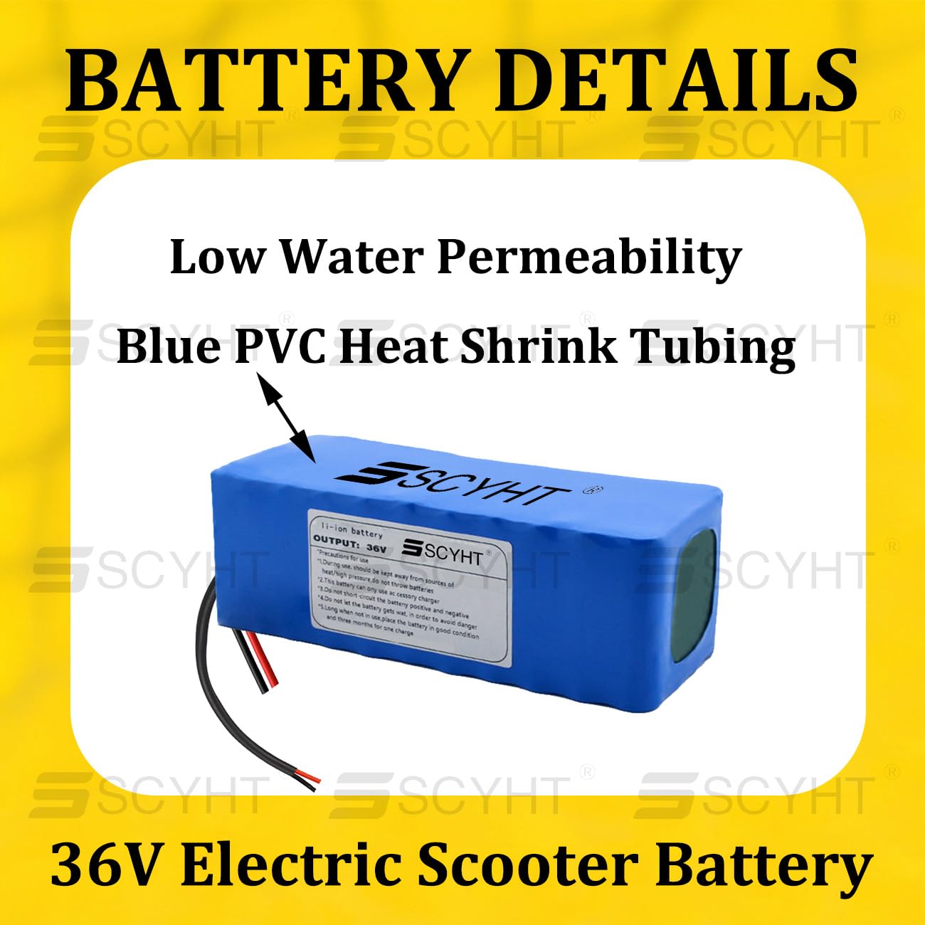 Batterie pour Trottinette électrique 36 V Batterie au Lithium 10 Ah 6 Ah 8 Ah Batteries Skateboard électrique Batteries de Remplacement pour Karting avec BMS,36v6ah SM+xt60