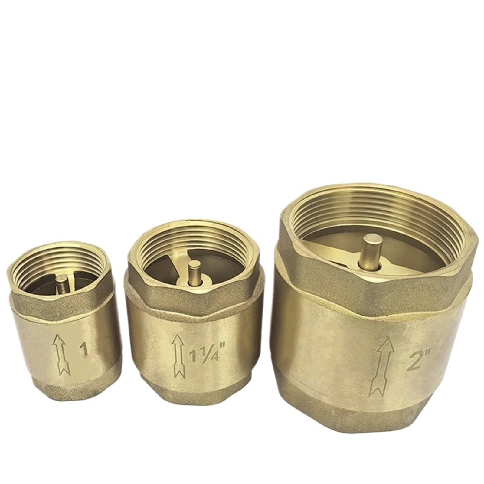 Dkgnyxnplj Dn100 Dn15~ Brass Thickened Anti-Reverse Water Check Valve Pipe Thread Plain Inside Screw Spring Swing Vertical Check Valve(Dn100)