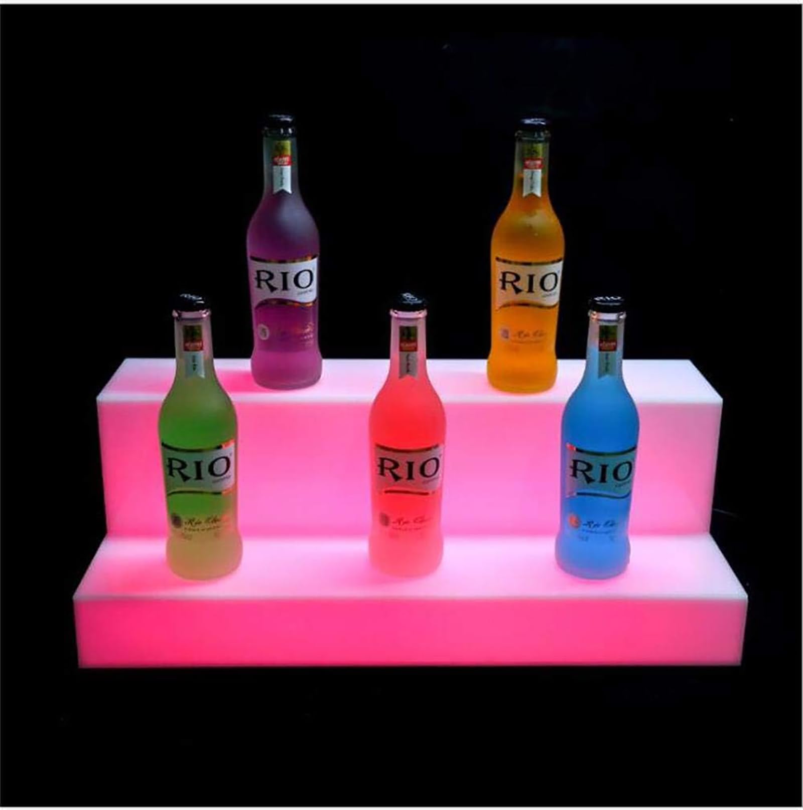 Display Per Bottiglie Di Liquore Illuminato a LED, Scatola Per Vino In Acrilico Luminoso Colorato a 2 Livelli Con Telecomando, 20 Colori Regolabili, Stoppino LED Ad Alta Luminosità, Per Feste KTV