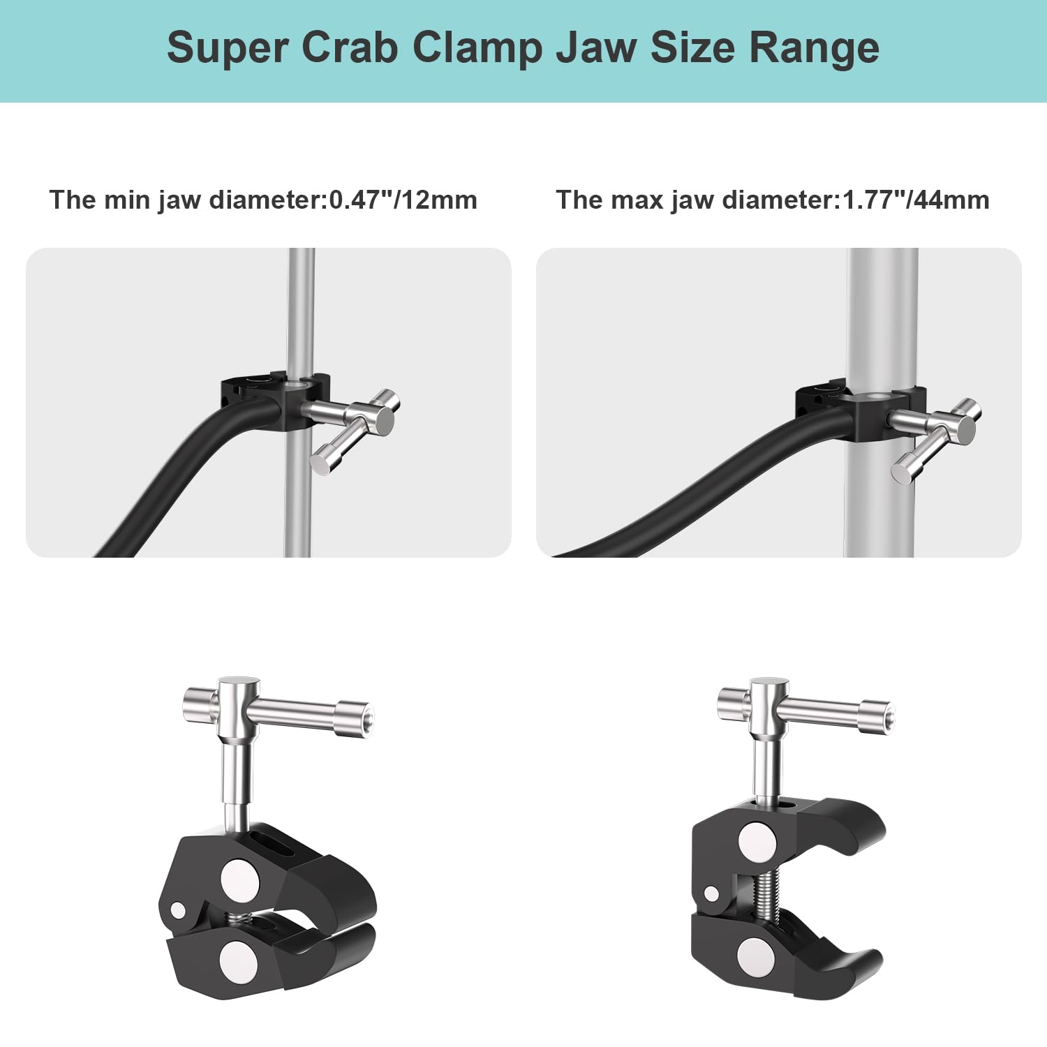 Mippko Soporte de micrófono de cuello de cisne, brazo ajustable flexible de 19.7 pulgadas, clip de micrófono de 3/8 a 16 a 5/8 pulgadas-27, compatible con Shure/Fifine / AT2020 / Pyle/Blue