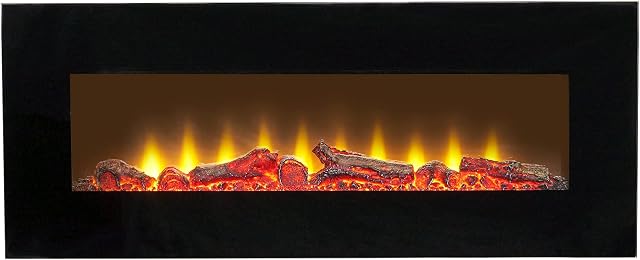 Sureflame WM-9331 Electric Wall Mounted Fire with Remote in Black, 42 Inch