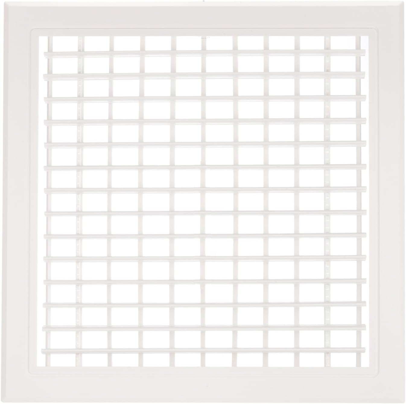 PATIKIL 14x14 Inch Plastic Ventilation Grille, Adjustable Outlet Air Vent Grilles Vent Filter Cover Supply Air Grille for Wall or Ceiling HVAC Vents, White