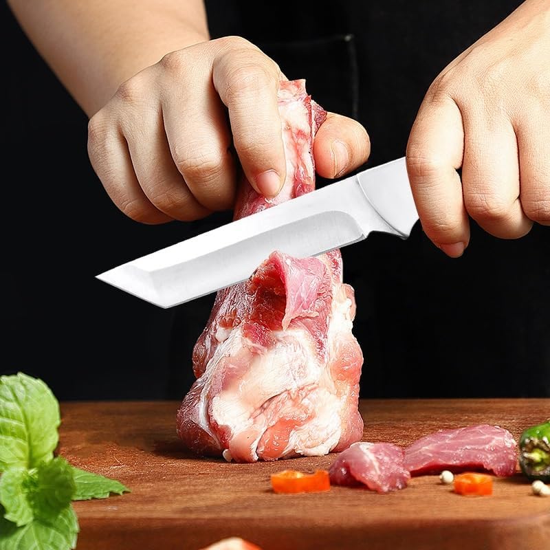 Meat Cleaver,Cleaver Knife Kitchen Knives Butcher Meat Cleaver Camping Knife Outdoors Fishing Barbecue Cutter Sharp Chef Boning Peeling Cooking Knife, LAMAJIGA5844