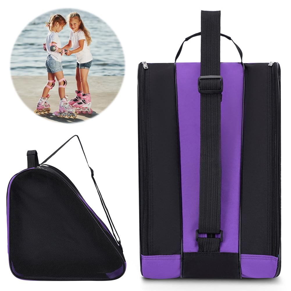 Borsa per pattini a rotelle, scarpe da ghiaccio, tessuto Oxford, scarponi da sci e neve, tracolla per pattinaggio sul ghiaccio per sport