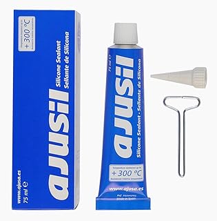 Ajusa 75000200 Ajusil Silicone Gasket Maker and Sealant for Water Pumps, Oil Pans, Timing and Valve Covers, and More - Oil, Gas, Water, Antifreeze, and Grease Resistant; -76F to +572F Temp Range
