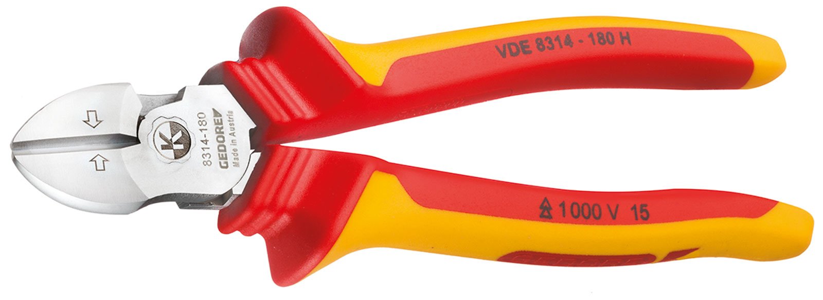 Alicate de corte diagonal VDE con aislamiento de cubierta 180 mm