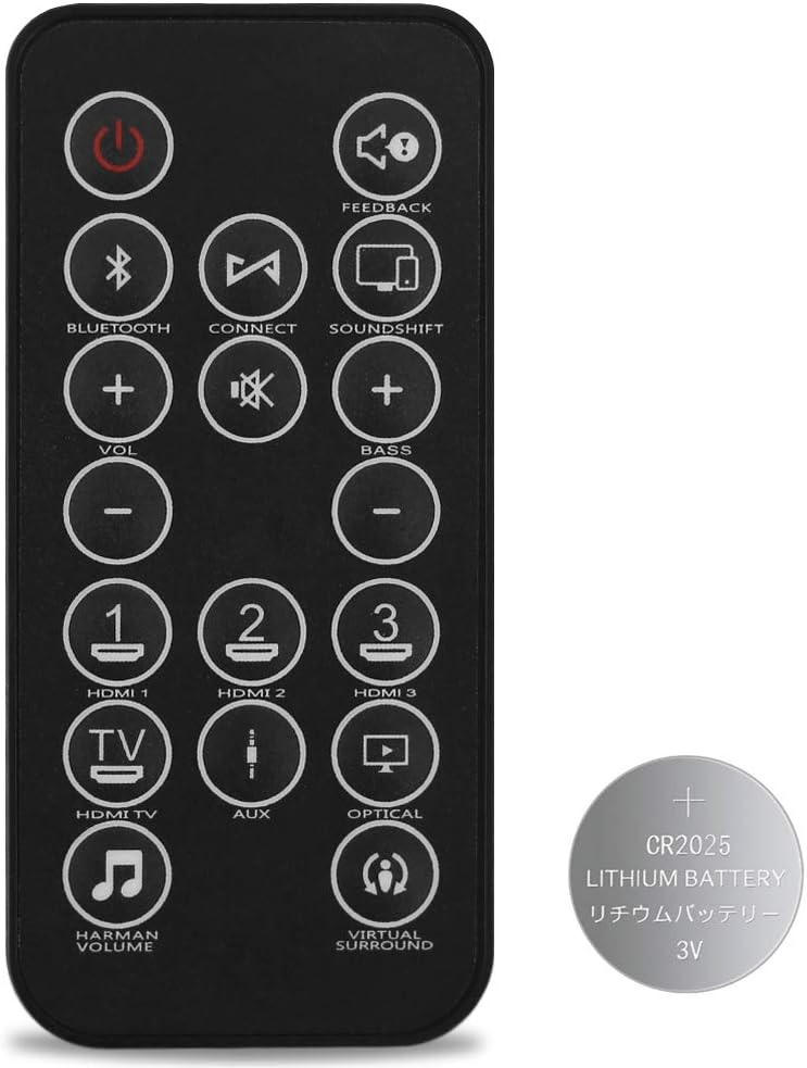 New Replacement Remote Control Compatible with J Cinema Soudbar SB450 Boost TV 93040001600 Audio System Player Controller