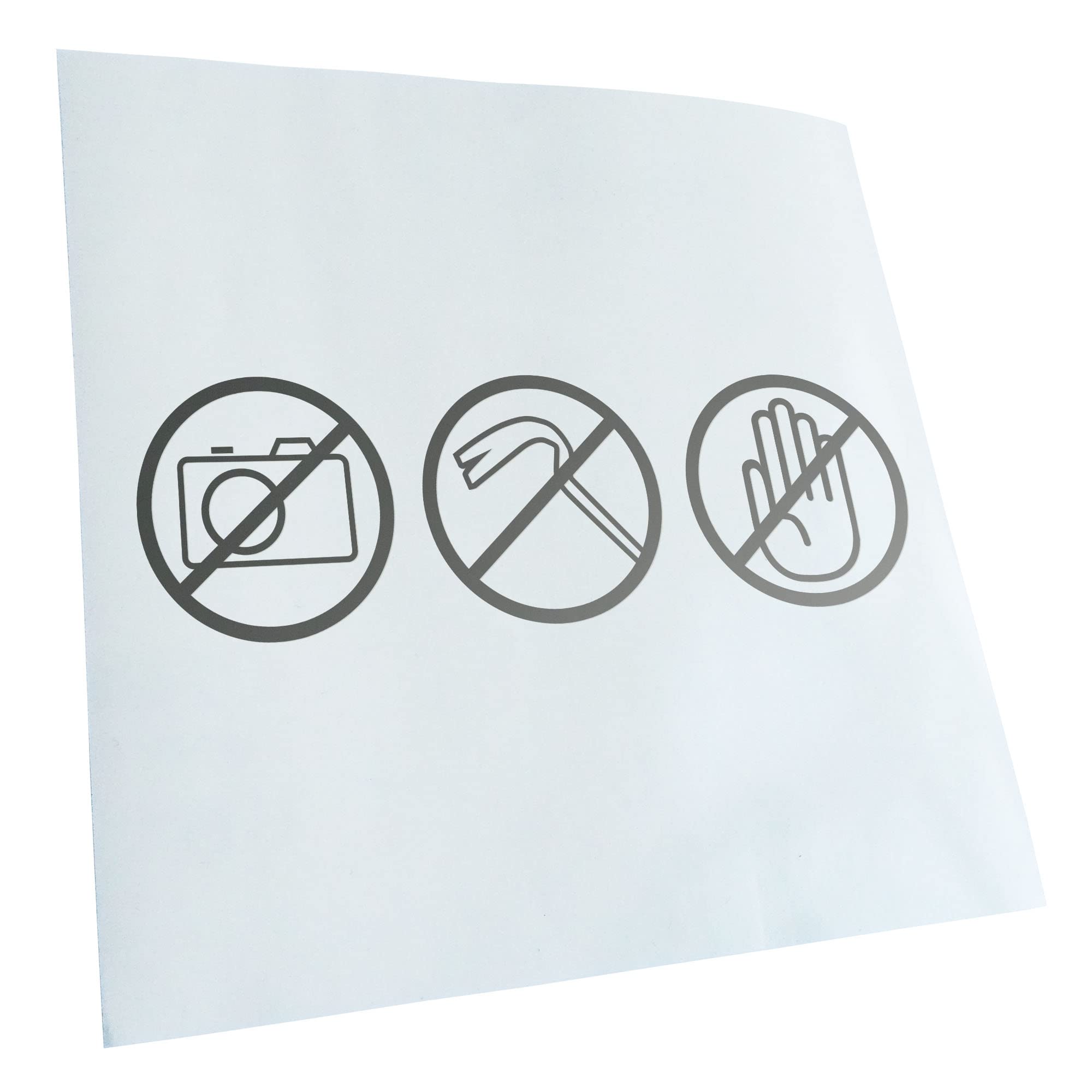 Kiwistar - Car Sticker - Silver - 30 x 9 cm No Foto, Dont Touch,... - Rear Window Car Sticker Weatherproof for Car Truck Moped Truck - Sticker Exterior Self-Adhesive Tuning Accessories for Window