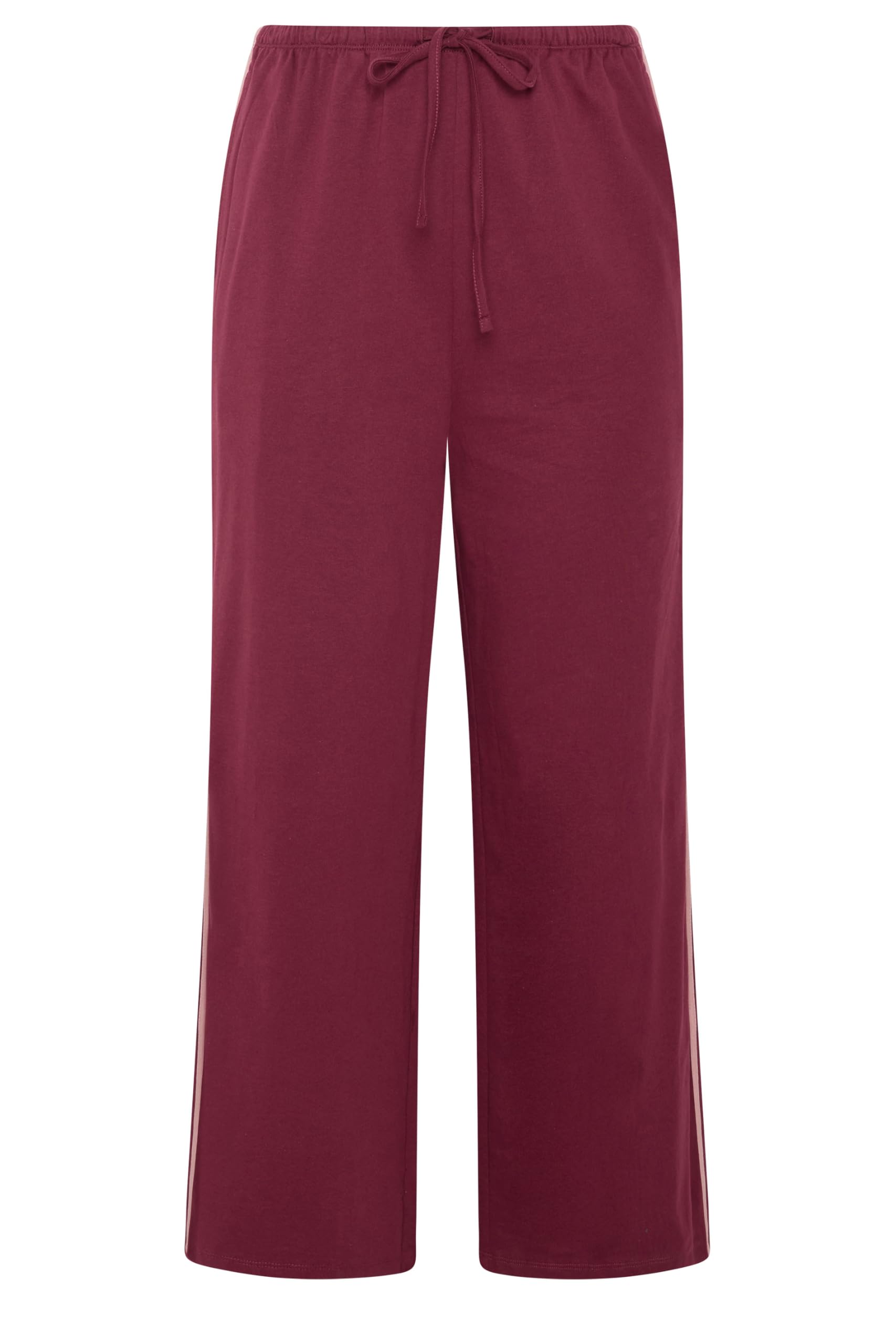 Yours Curve Side Stripe Wide Leg Joggers - Women's - Plus Size Curve