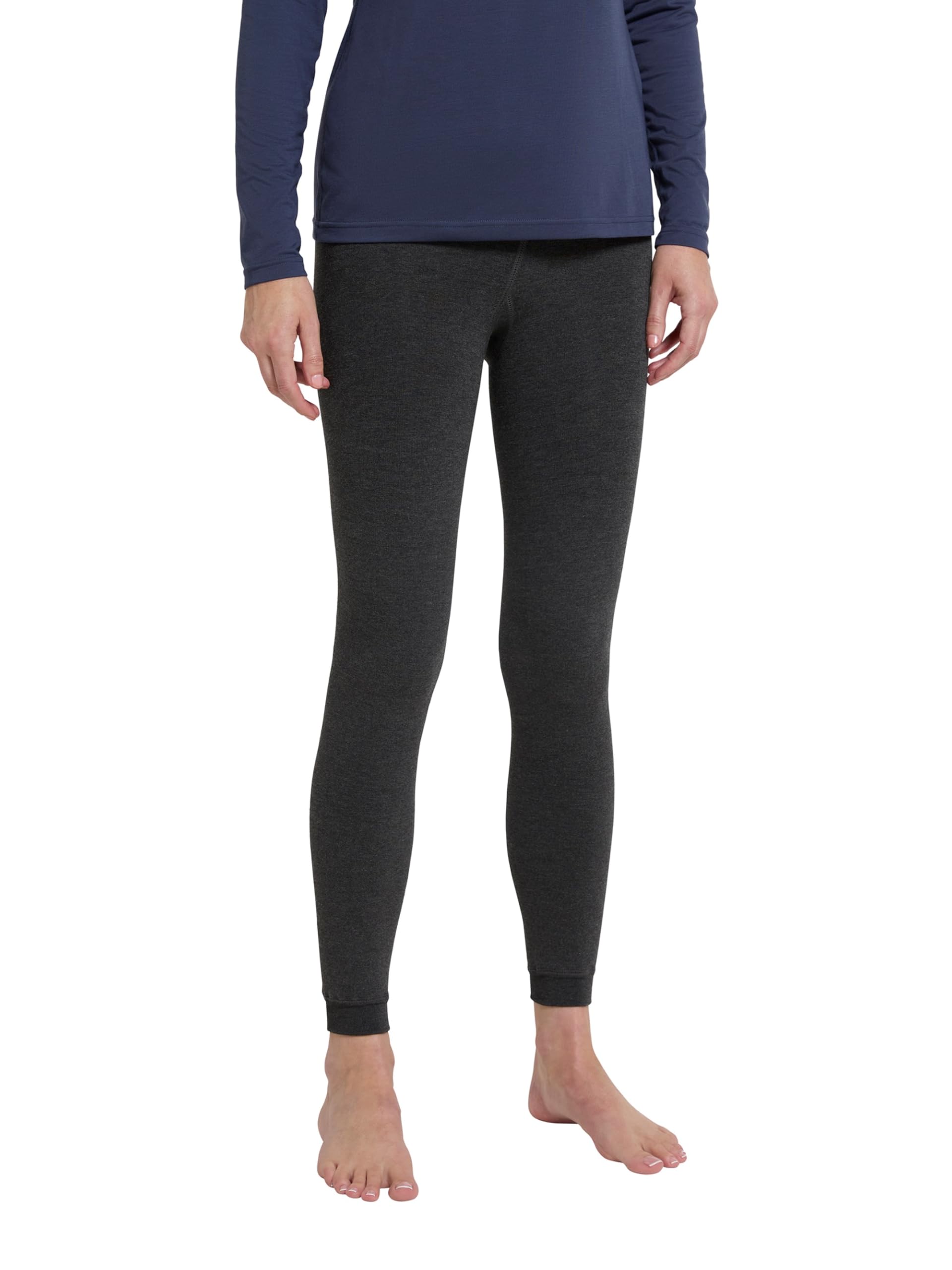 Mountain Warehouse Women's Charcoal Fluffly Fleece Lined Leggings - Lightweight Tights, Breathable Underwear, Warm Underlayer - Best For Skiing, Snowboarding S