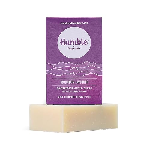 Miniatura 7 de HUMBLE BRANDS Jabón en barra hecho a mano, barras de jabón orgánico procesado en frío, limpiador hidratante facial y corporal, lavanda de montaña,