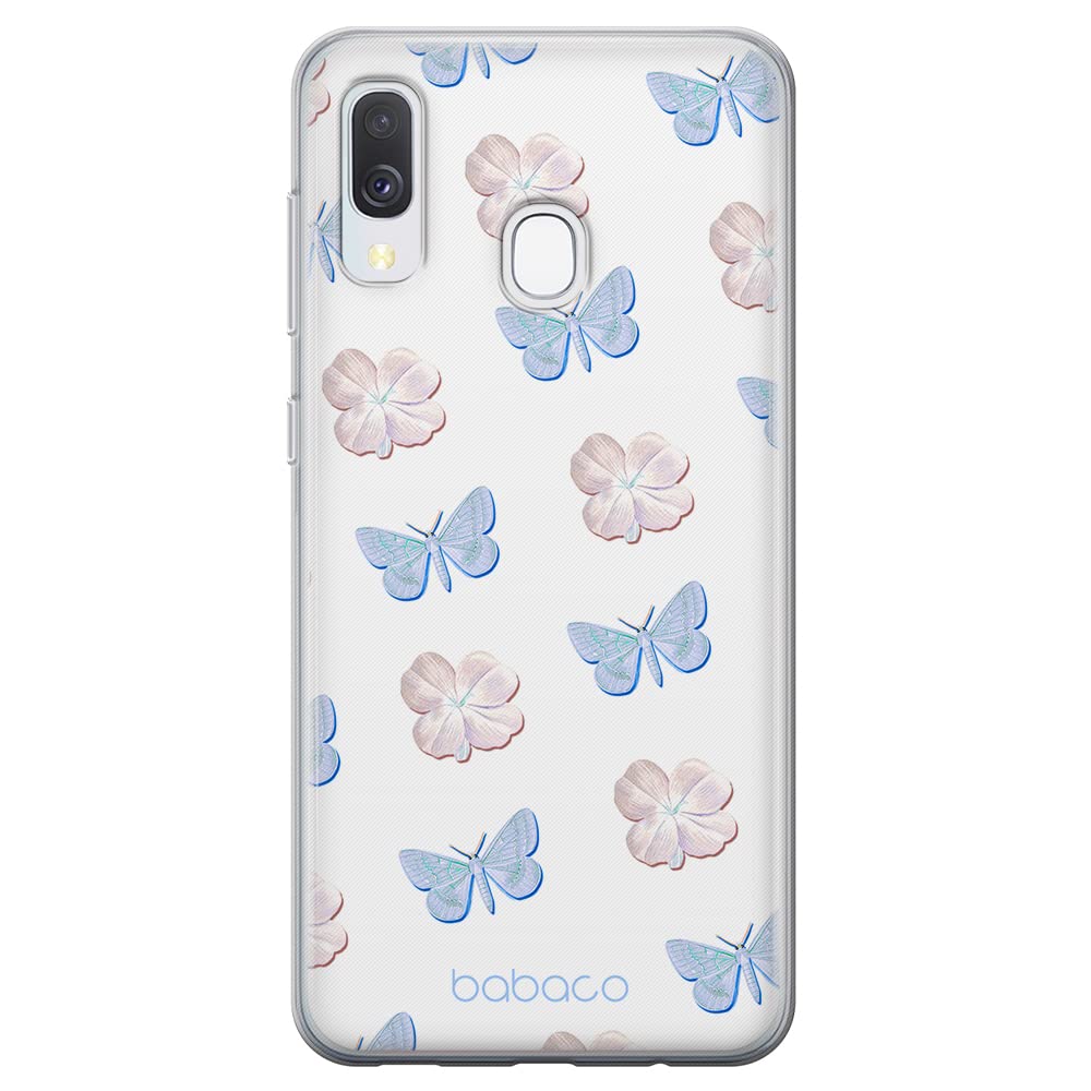 Babaco ERT GROUP mobile phone case for Samsung A40 original and officially Licensed pattern Flowers 043 optimally adapted to the shape of the mobile phone, case made of TPU