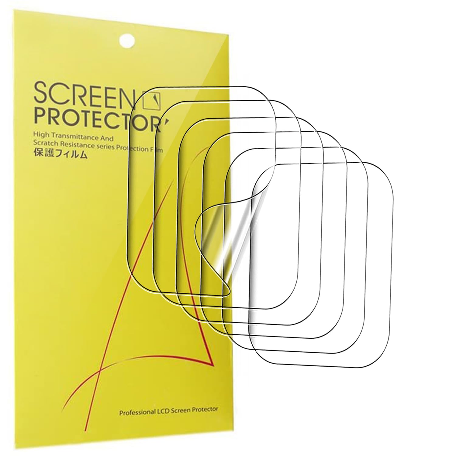 Blueshaweu Screen Protector Compatible with Yoever Smartwatch 1.8 Inch IDW13 IDW19, HD Clear Flexible TPU Screen Protector [Pack of 6] for Yoever IDW13 / IDW19 1.8 Inch / IFMDA IDW13 Smartwatch