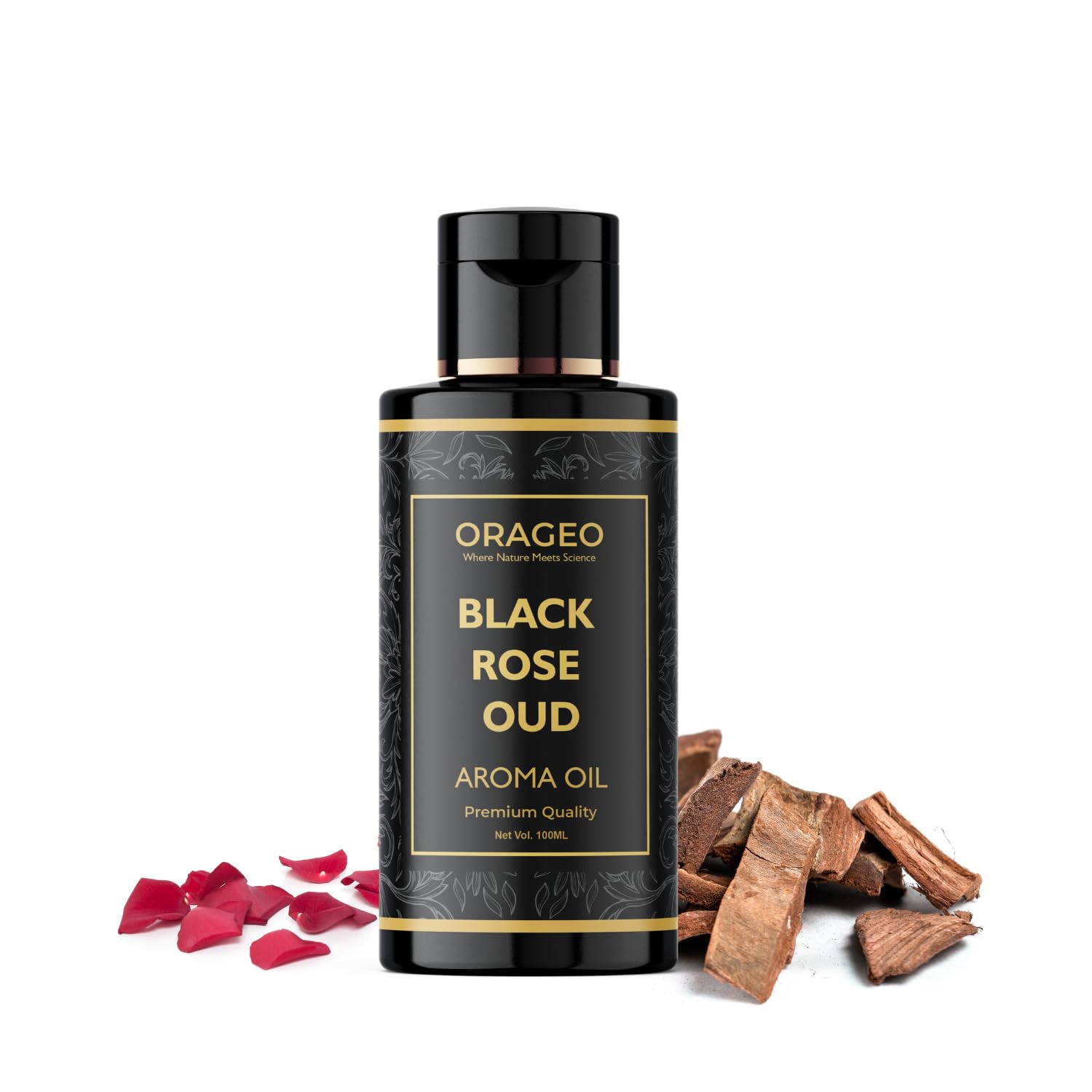 Black Rose Diffuser Aroma Oil - 100Ml | Premium Diffuser Oil For Diffuser & Humidifier | Strong & Long-Lasting Aroma - Black Rose Oud 100ML