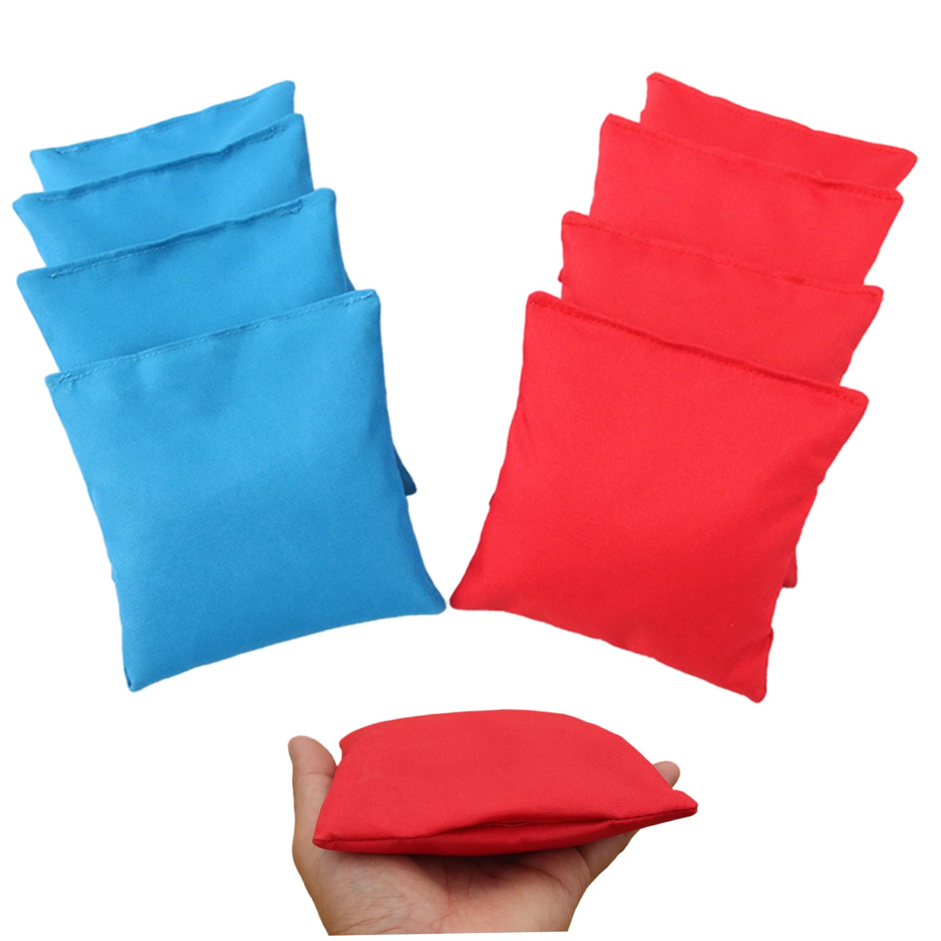 Sacs de Haricots de maïs Ensemble des Sacs Haricots en Tissu Oxford 8, 3, 9 Pouces 3, 9 Pouces pour Le Lancer, 4 Trou maïs Portable Rouge et Bleu pour intérieur, extérieur, Maison