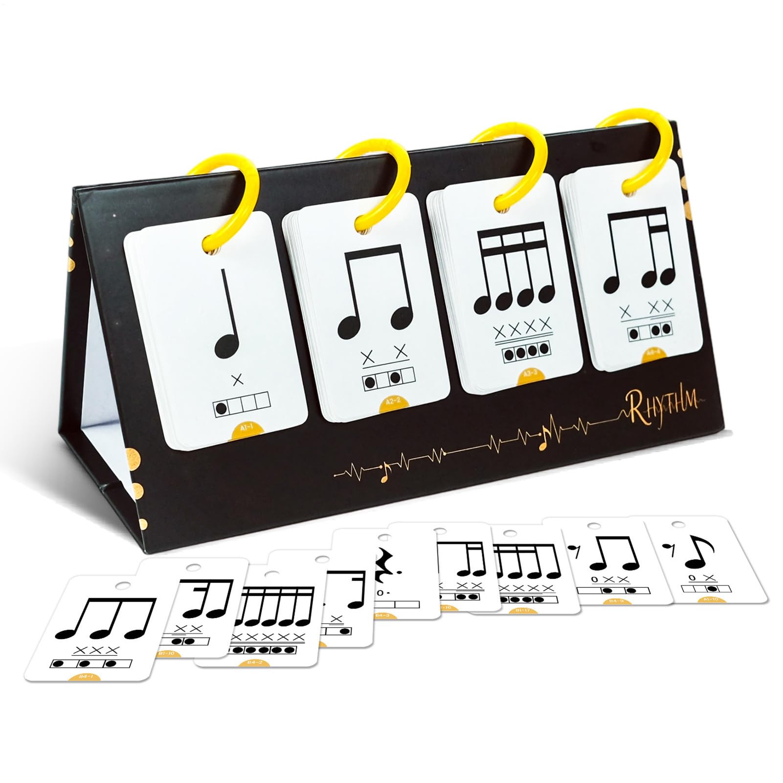Music Notes Flash Cards for Piano - Ryhthm Educational Guide | Music Teacher Supplies - for Teachers Kids Students Beginners Home Classroom Lessons Learning