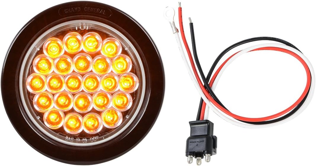 GG Grand General 78261BP Amber LED Park/Turn/Clearance Light (Pearl 4" Round)