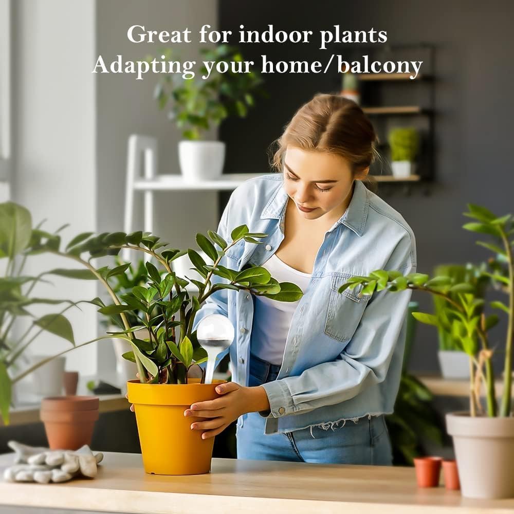 6Pcs Globos de Riego, 26.5x8cm Bolas de Riego Automáticas Equipos de Riego para Plantas Flores Bolas de Riego Automático Sistema para Plantas en Maceta