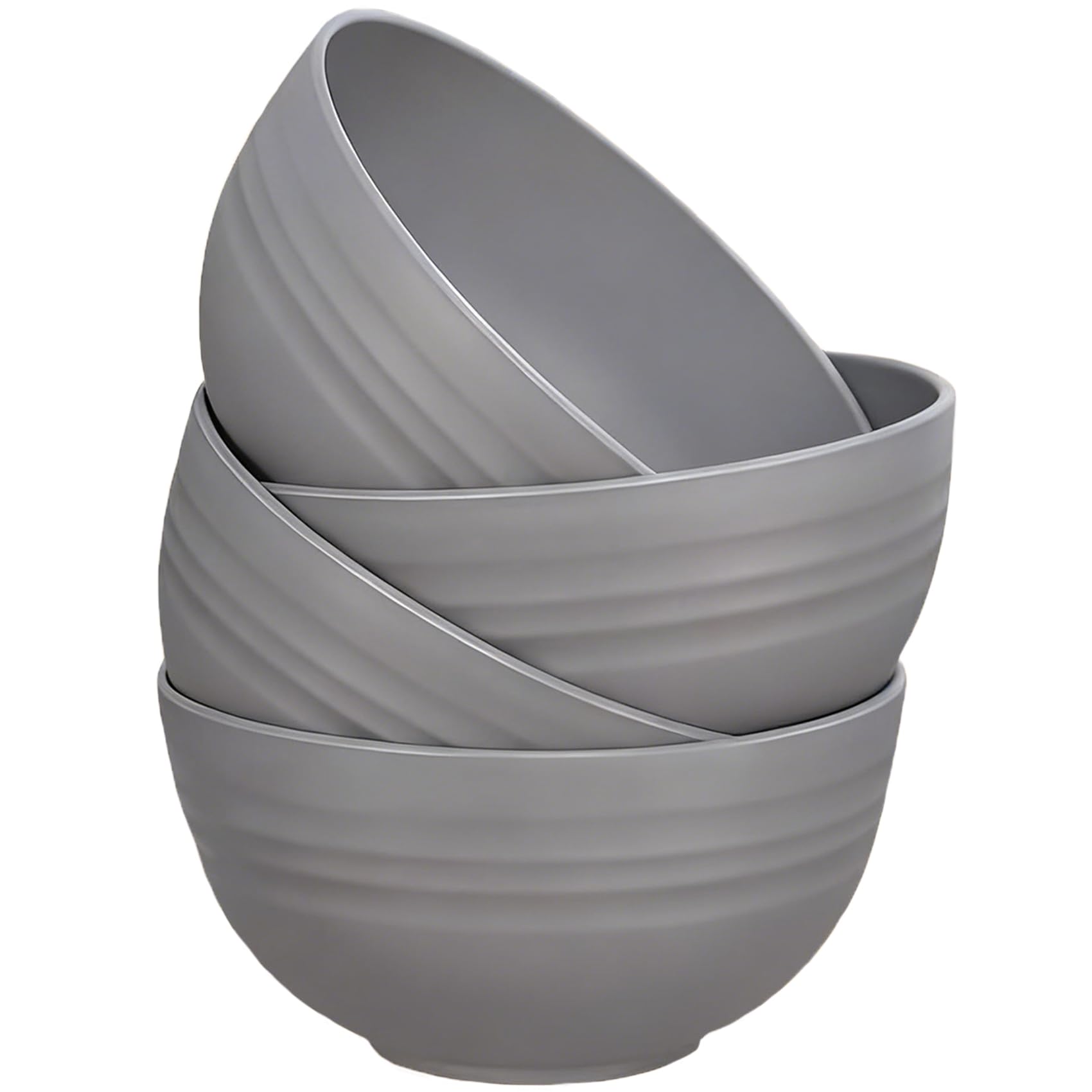 4 Pcs Unbreakable Cereal Bowls, 24 OZ Reusable Lightweight Plastic Bowl