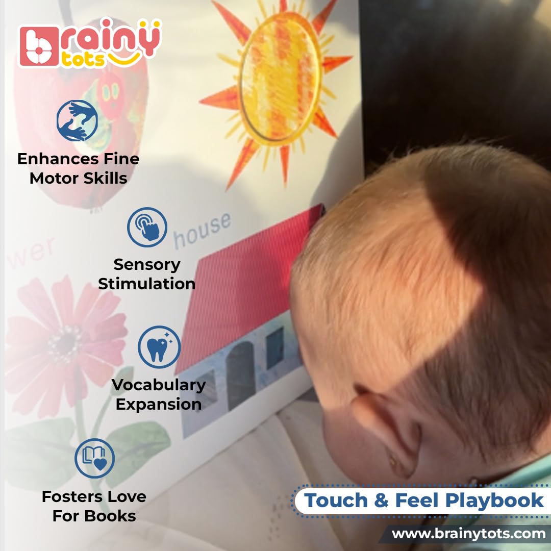 Mega Reader Combo | 1 książka do zabawy Touch and Sense, 4 małe książki planszowe, 4 zestawy fiszek dla niemowląt, zaprojektowane z myślą o rozwoju języka, eksploracji sensorycznej i