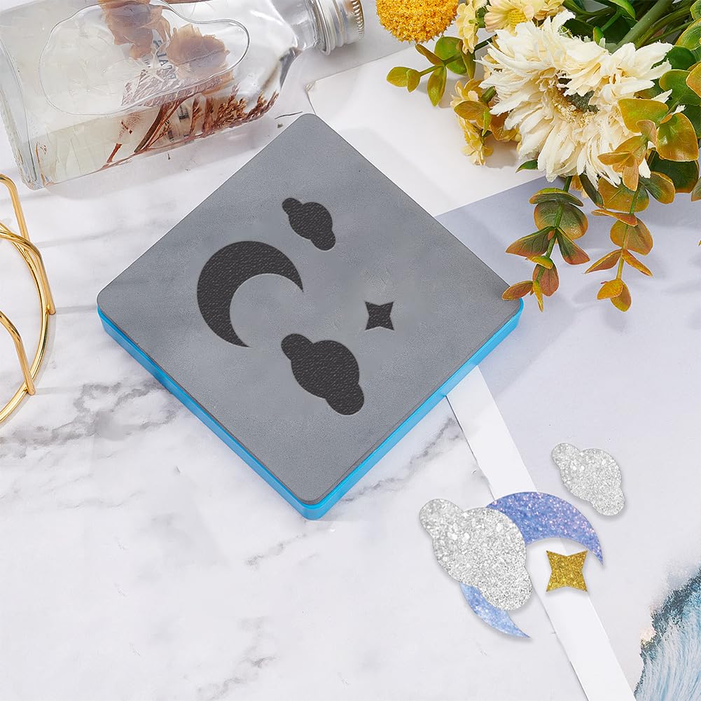 SUPERDANT Matrices De Découpe En Cuir Lune Étoile Nuage Boucle D