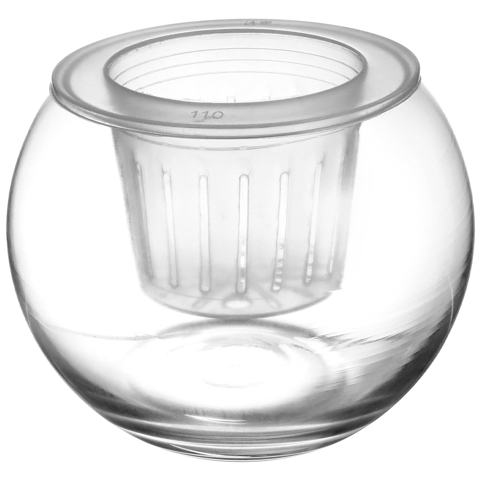 HEMOTON Hydrokultur Blumentopf Transparent Mit Abnehmbarem Pflanzkorb Selbstbewässernder Pflanzenkorb Mit Sichtbarem Wasserstand 5.91X5.91X4.33 Zoll Für Innen Und Außen Garten