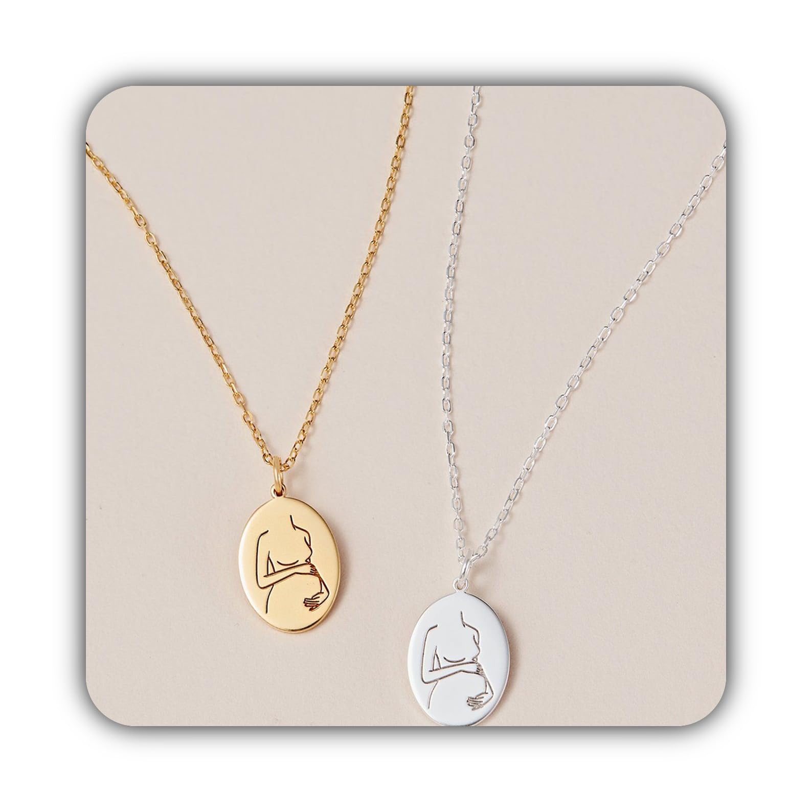 Collier de maternité Hongyu en argent pour grossesse