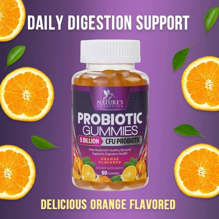 Daily Probiotic Gummies Extra Strength, 5 Billion CFU Probiotics for