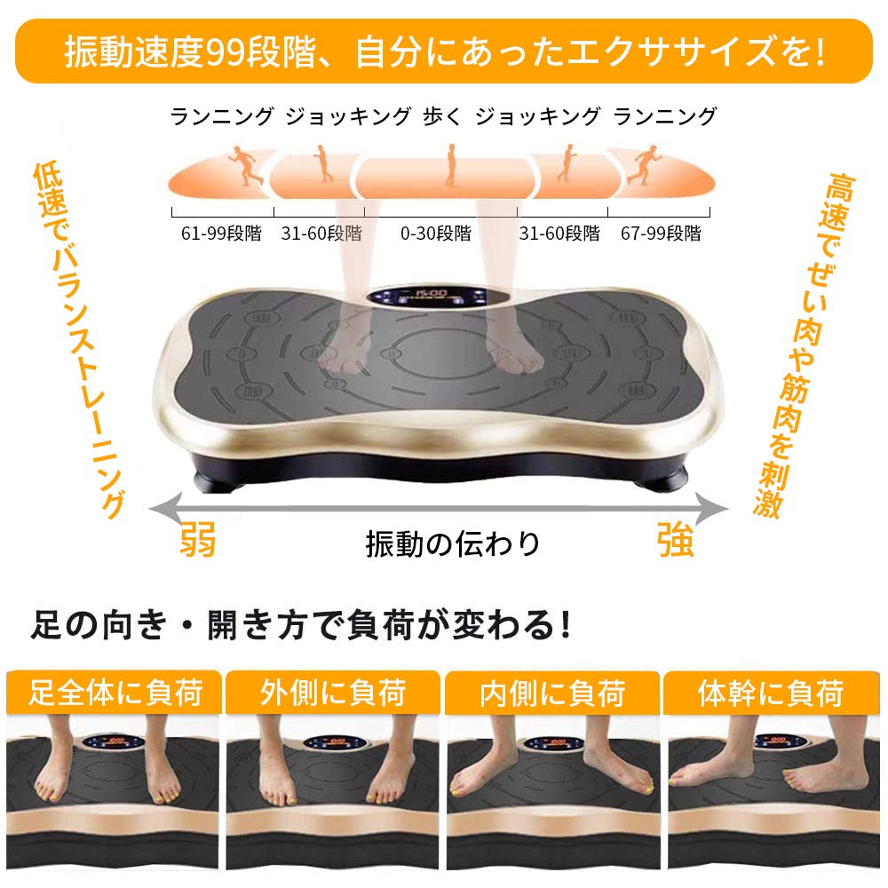 Amazon | 振動マシン フィットネスマシン 振動ステッパー スマート 
