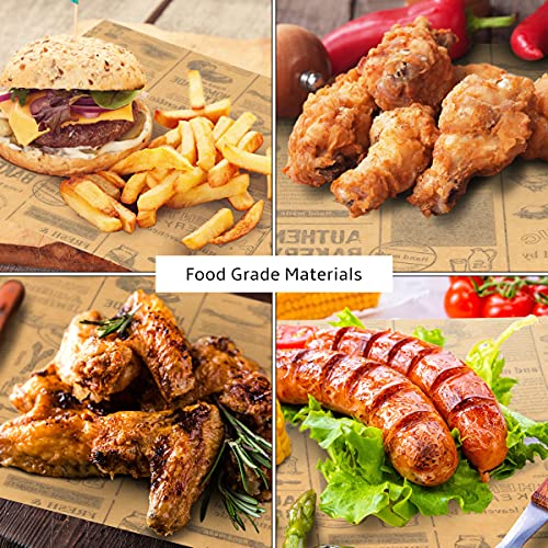 Deli Paper Sheets, 100 Sheets Wrap Paper 25 x 25 cm, Disposable Food Packaging Paper for Sandwich, Chips, Burgers, Cakes etc - Image 5