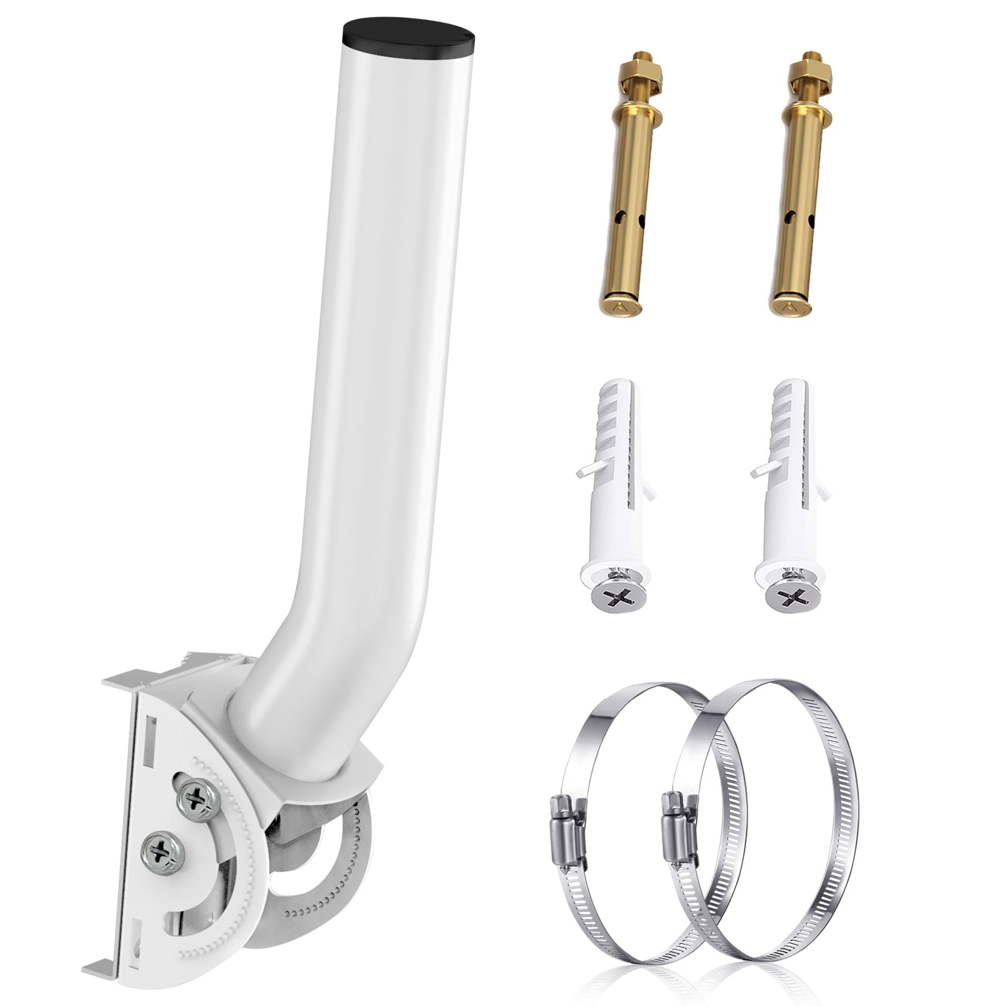 13" Wireless Bridge Antenna Mount with Pivoting Base, All Weather Adjustable Outdoor/Attic Antenna Mounting Pole - Universal J Pipe Mount for Antenna & Weather Station - Easy Installation, Solid Built