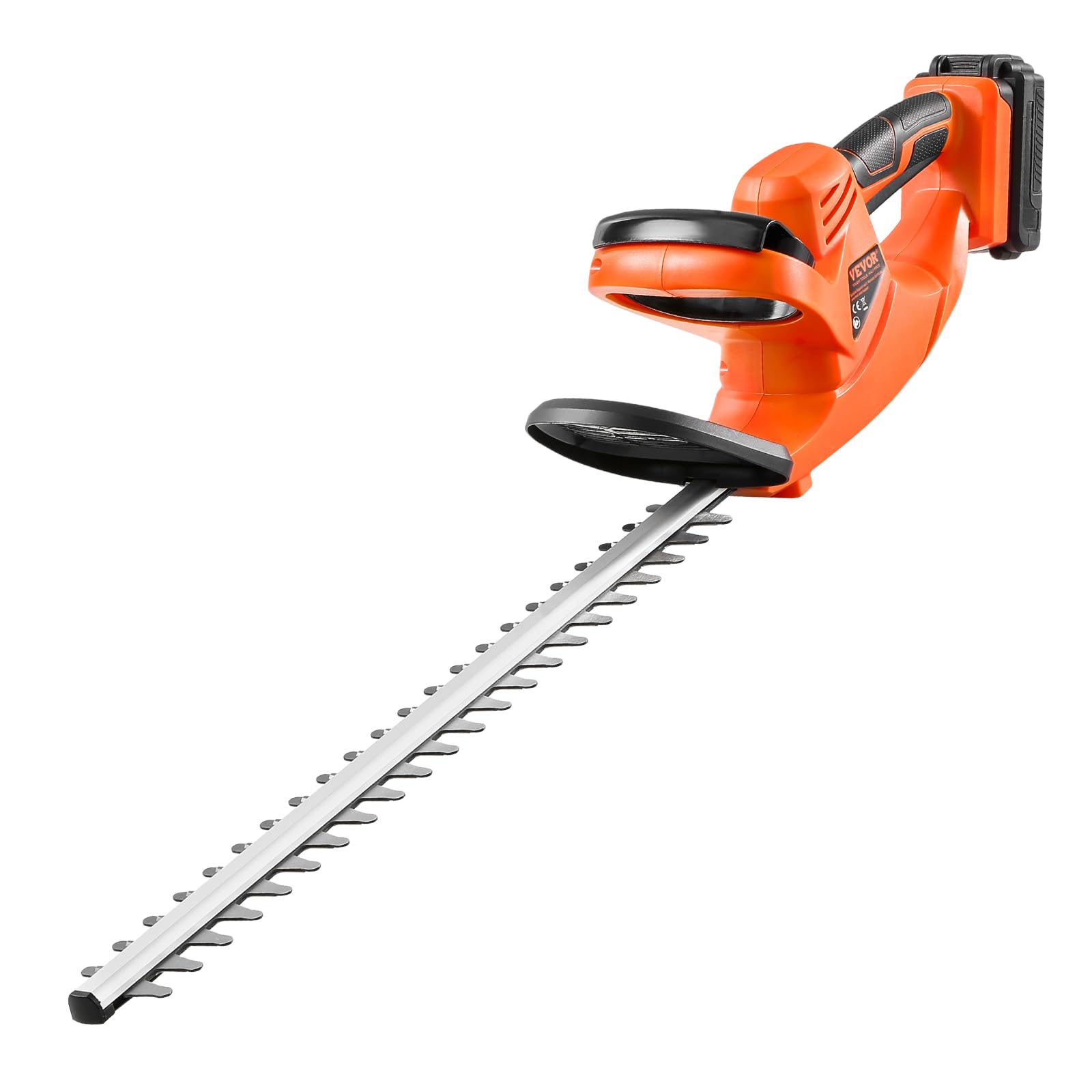 VEVOR Cortasetos Eléctrico, 1200 RPM Cortasetos Inalámbrico con Cuchilla de Doble Acción de 510 mm y Diseño Seguro, Batería de 2 A, para Ramas Bajas, Jardinería, Cuidado del Césped del Patio