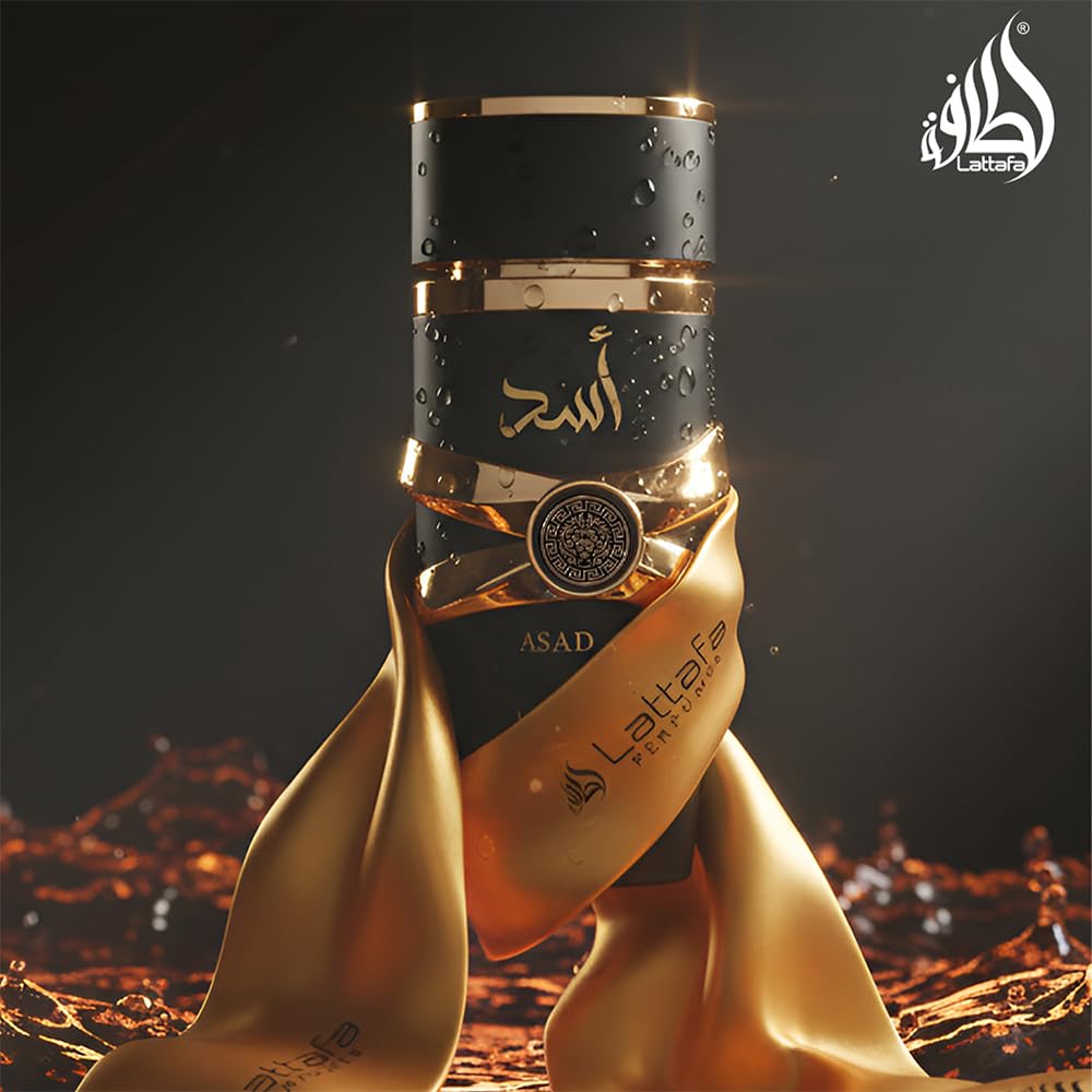 Lattafa Profumo di lusso importato Asad Premium Rinfrescante Oud e Musk Fragrances Eau De Parfum 100 ml unisex (confezione da 1)