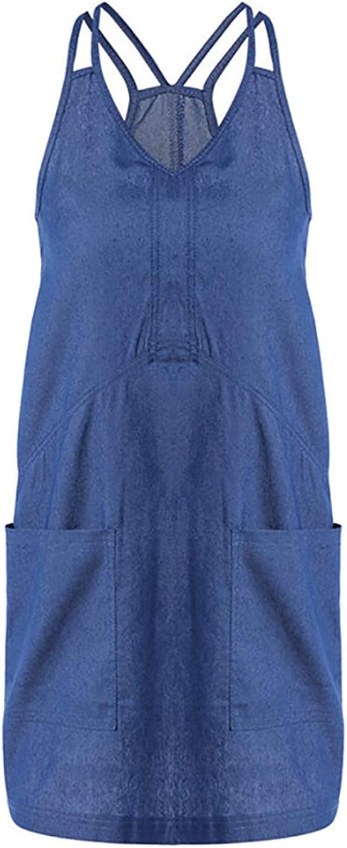 Women S Denim Dress Sleeveless Elegant Vintage Sling Long Skirt Feast