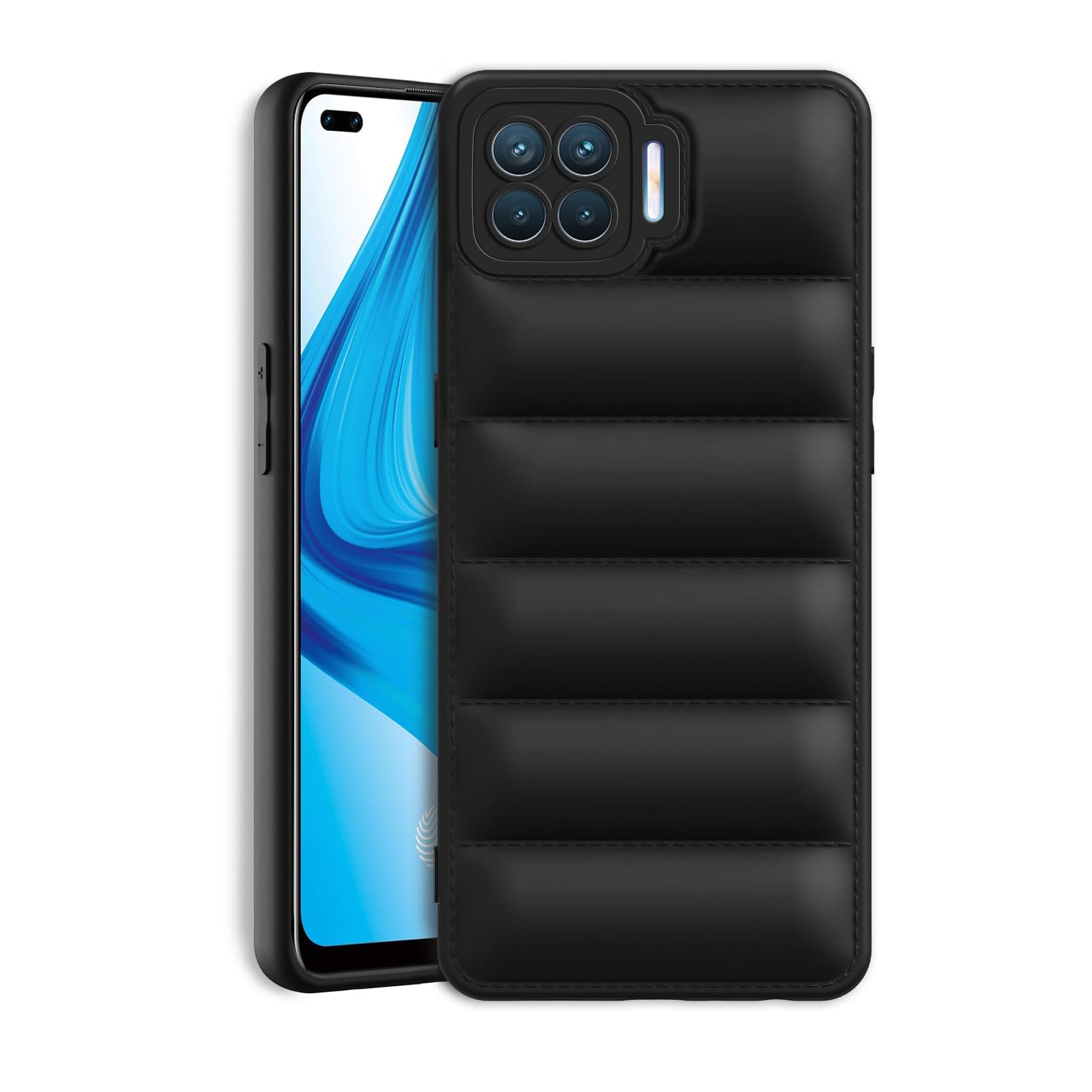 Plus Puffer Case Camera Protection Soft Back Cover for Oppo F17 Pro - Black (B0CQVFX4WB) Amazon Price History, Amazon Price Tracker