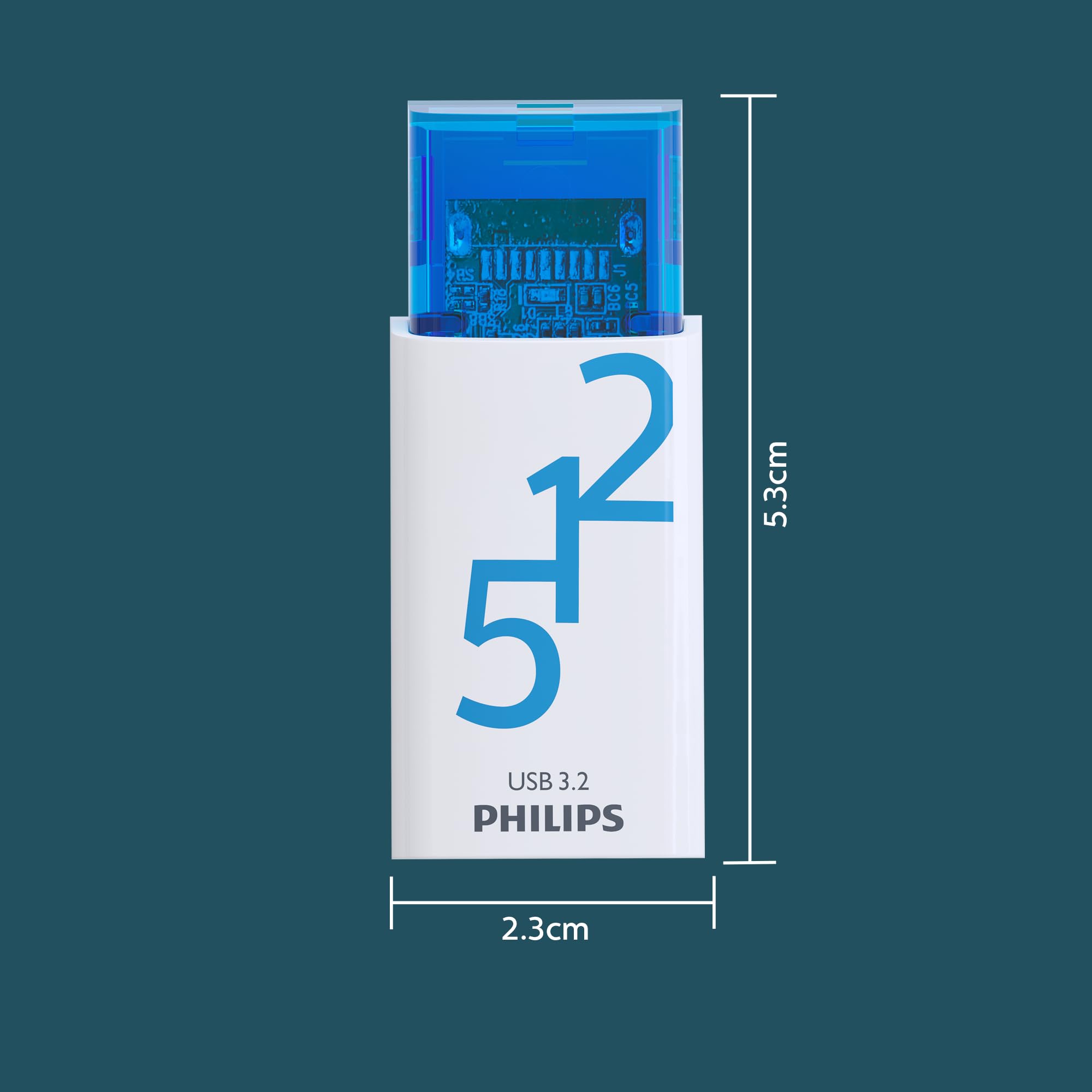 Philips Click Edition USB-C USB 3.2 Gen 1, unità flash USB 512 GB per PC, laptop, smartphone, tablet con porta USB-C, velocità di lettura fino a 120 MB/s
