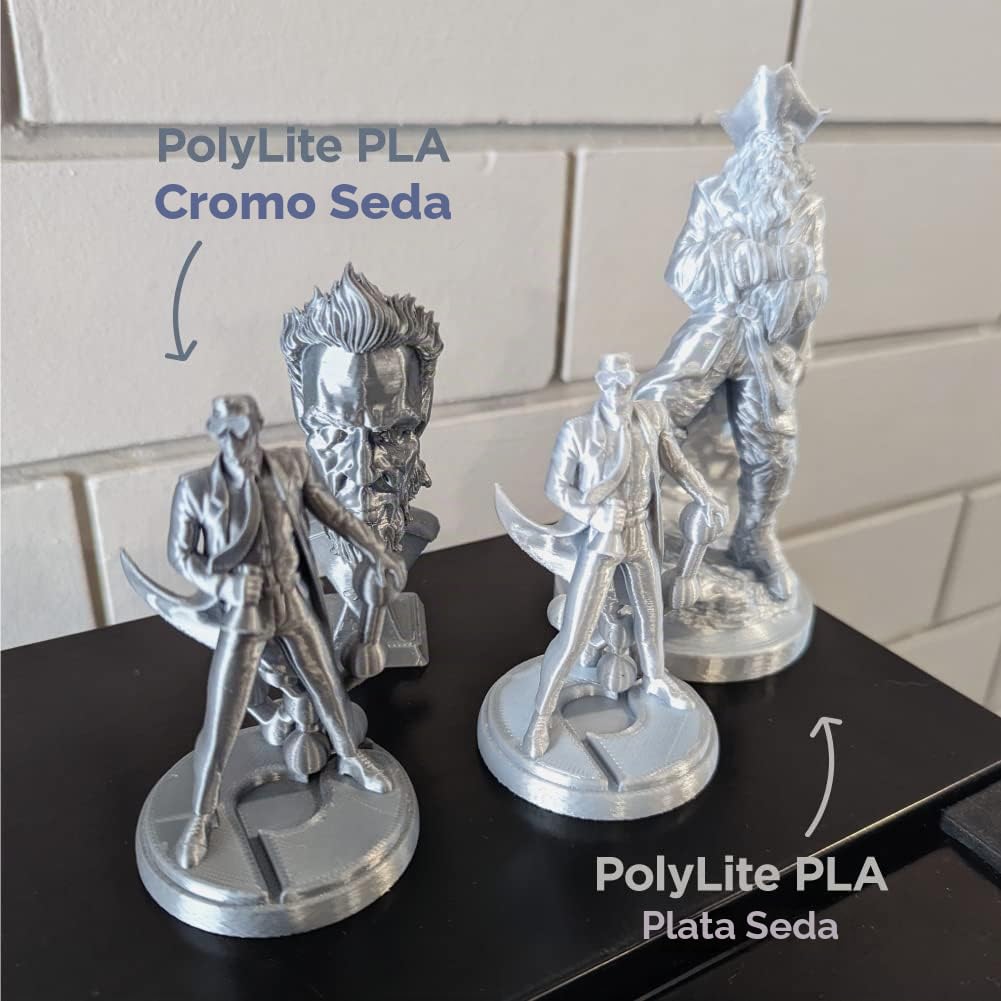 Polymaker PolyLite PLA - 1.75mm - 1kg - Silk Chrome